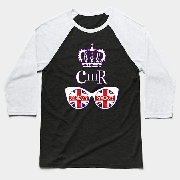 King Charles Coronation 2023 Baseball T-Shirt by Boo Face Designs